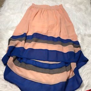 Fab’rik Striped High-Low Skirt